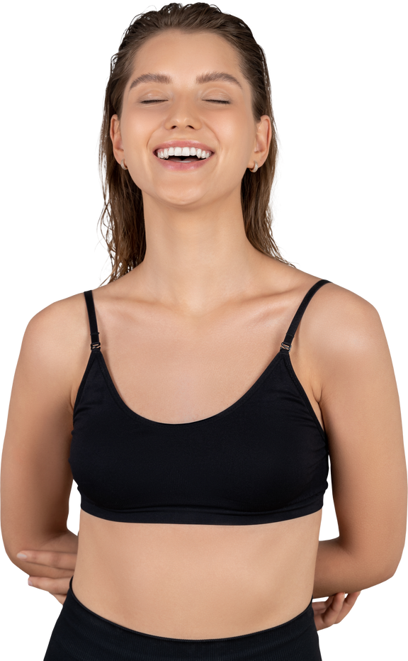 Download PNG image - Smiling Fit Young Woman Transparent PNG 