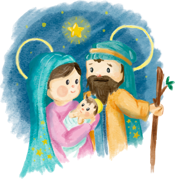 Download PNG image - Catholic Christmas Nativity PNG File 