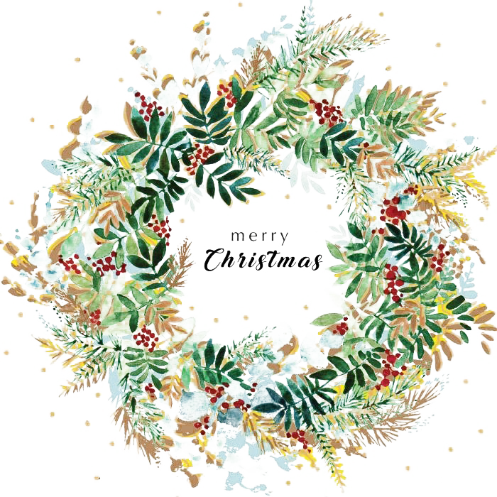 Download PNG image - Christmas Wreath PNG Isolated Pic 