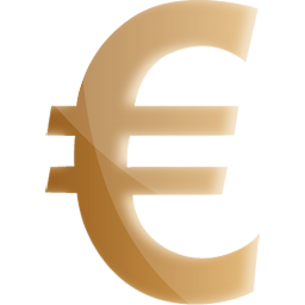 Download PNG image - Gold Euro Symbol PNG Image 