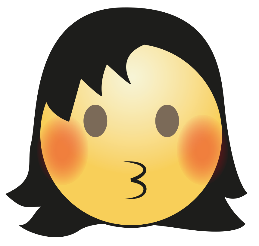 Download PNG image - Hair Girl Emoji Transparent PNG 