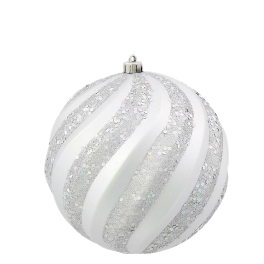 Download PNG image - Silver Christmas Ball PNG Transparent 