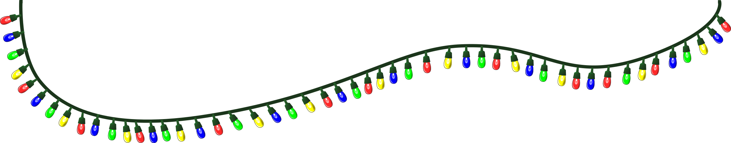 Download PNG image - Christmas Lights Transparent Background 