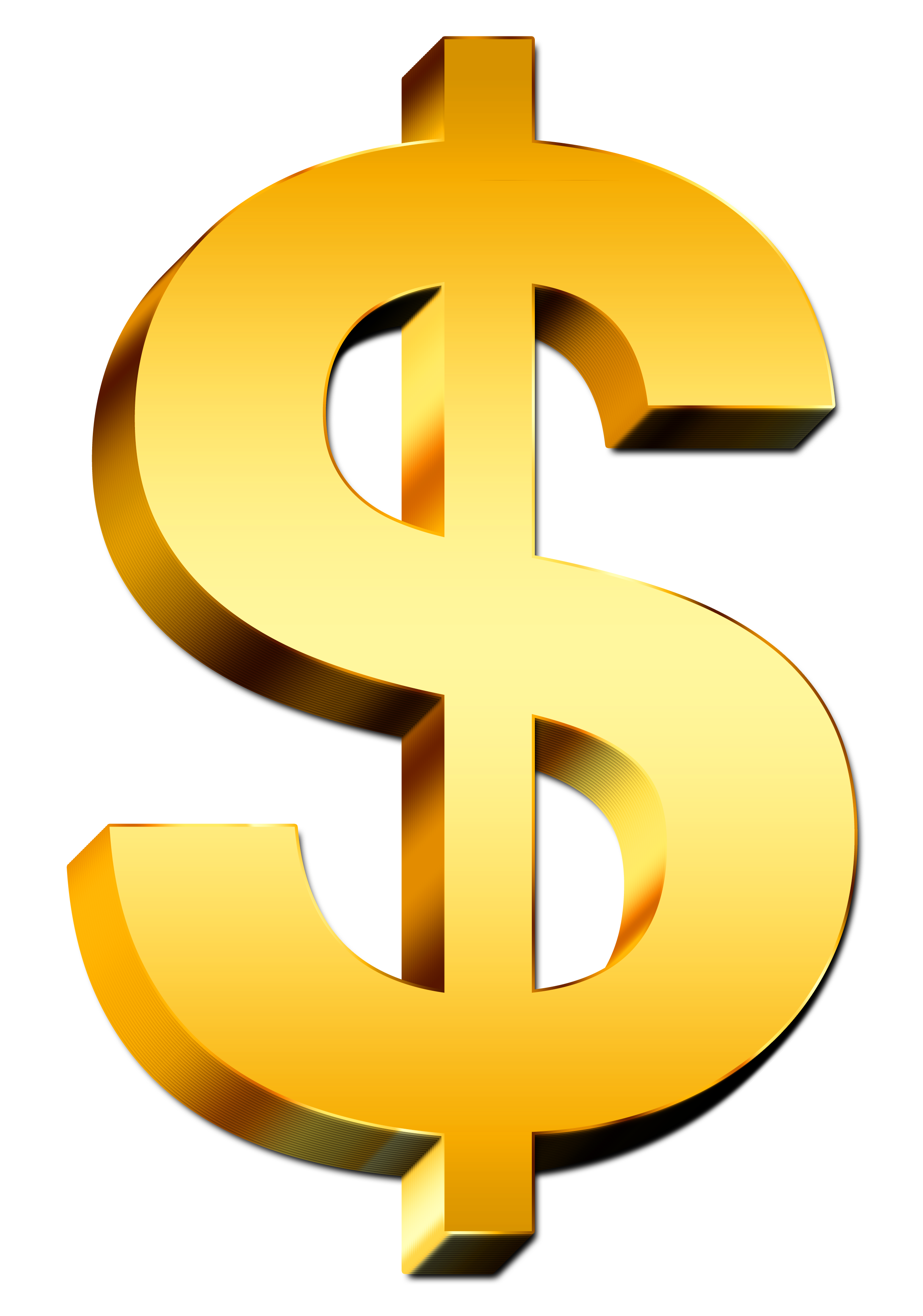 Download PNG image - Gold Dollar Sign PNG Photo 