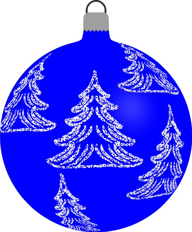 Download PNG image - Blue Christmas Bauble PNG Image 
