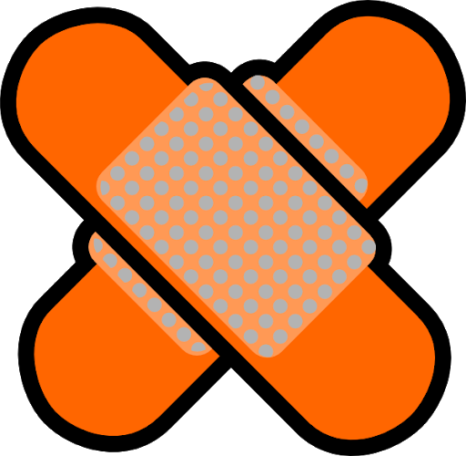 Download PNG image - Orange Bandage Cross PNG 