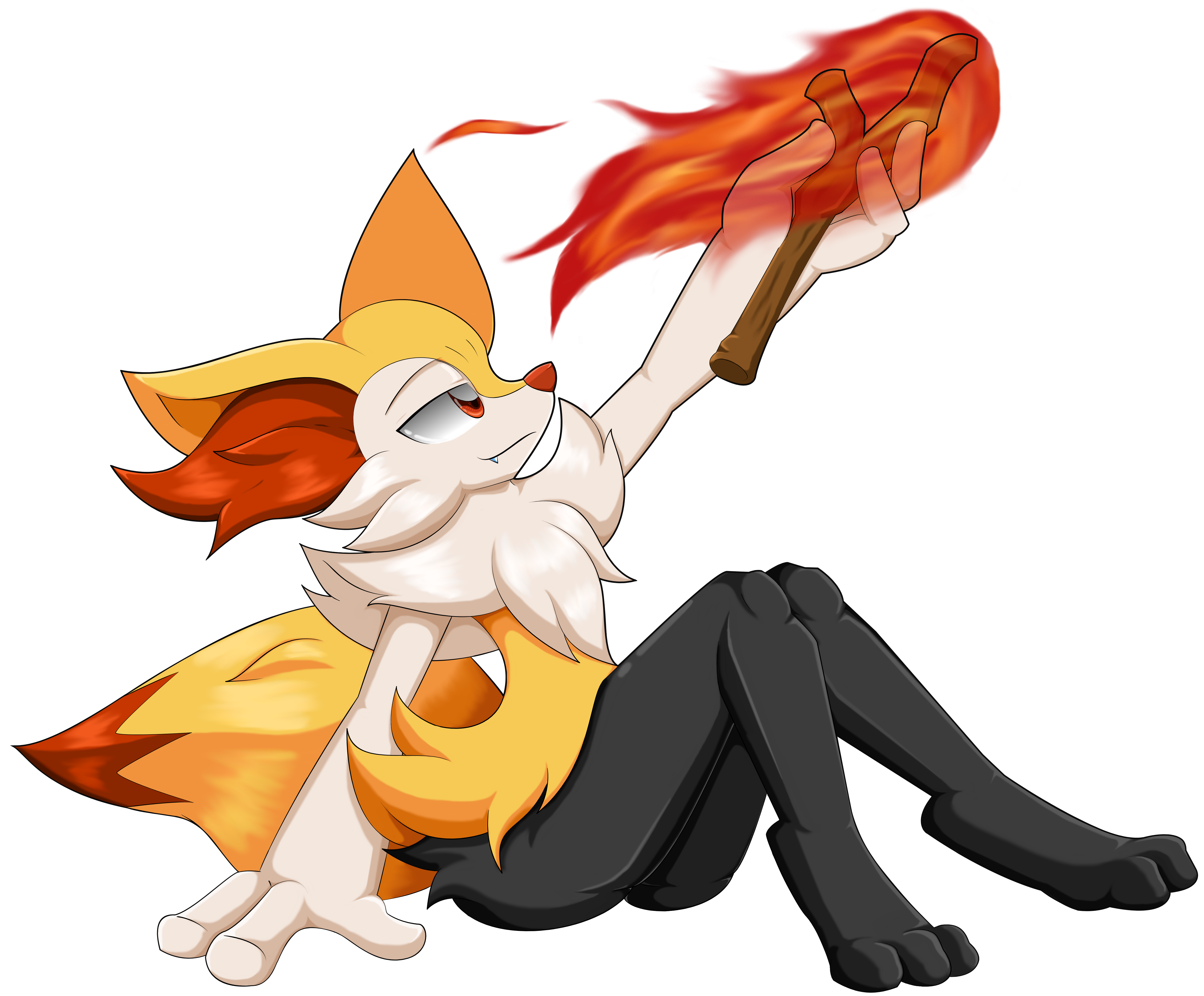 Download PNG image - Braixen Pokemon Background Isolated PNG 