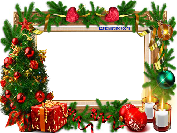 Download PNG image - Square Christmas Frame PNG Picture 