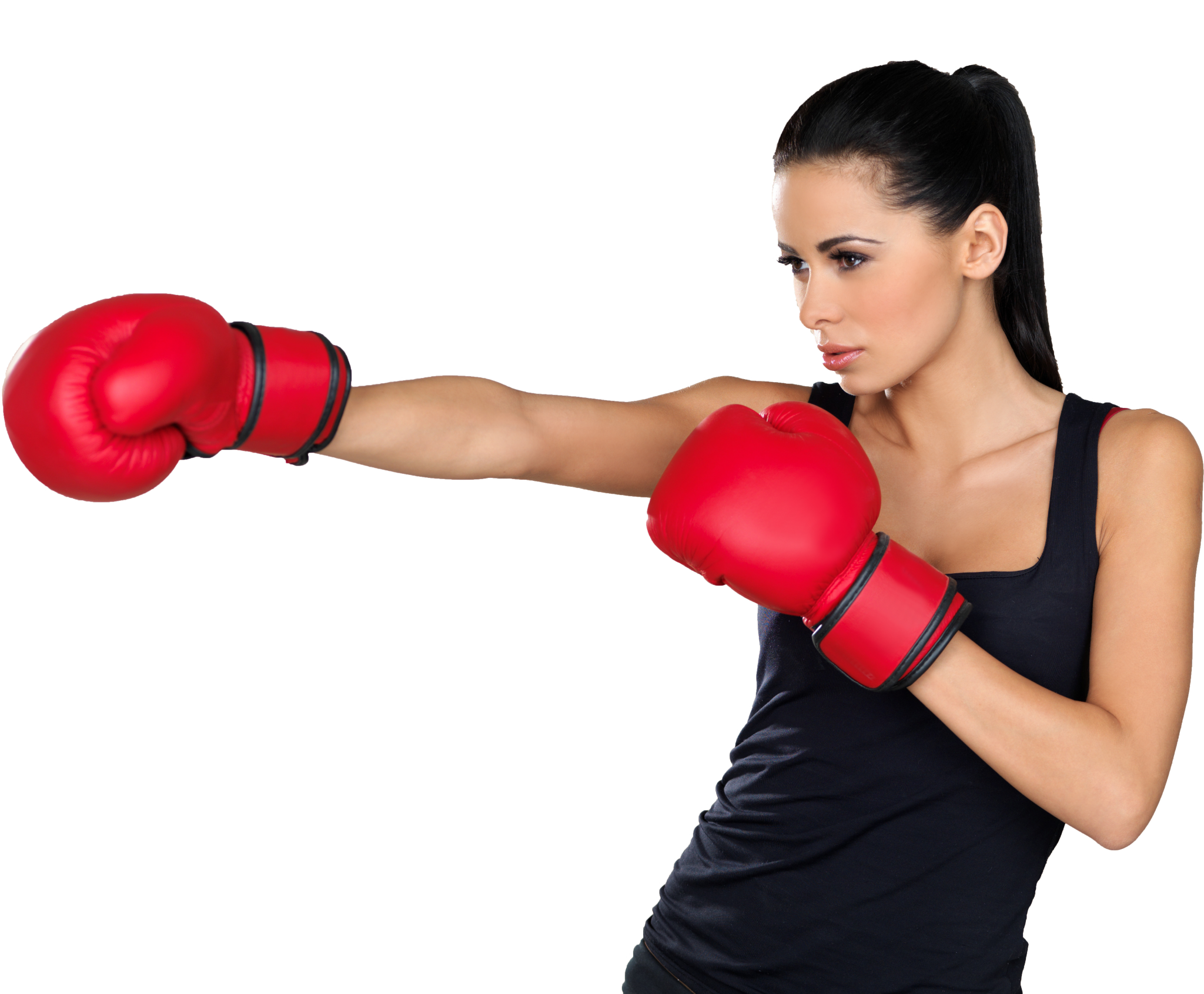 Download PNG image - Young Boxer Woman Transparent PNG 