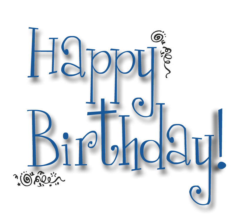 Download PNG image - Blue Birthday Text PNG 