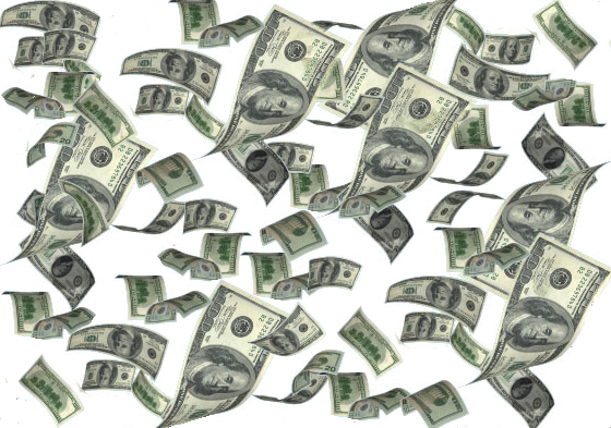 Download PNG image - Falling Money Notes PNG Image 
