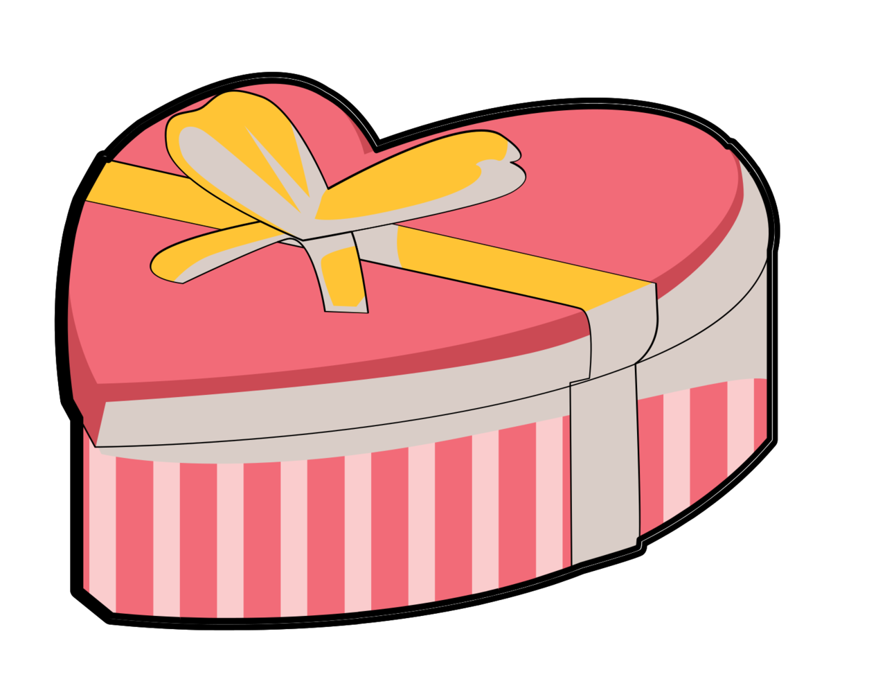 Download PNG image - Gift Heart Box PNG Image 