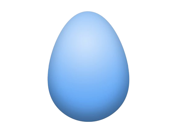 Download PNG image - Plain Blue Easter Egg Transparent Background 