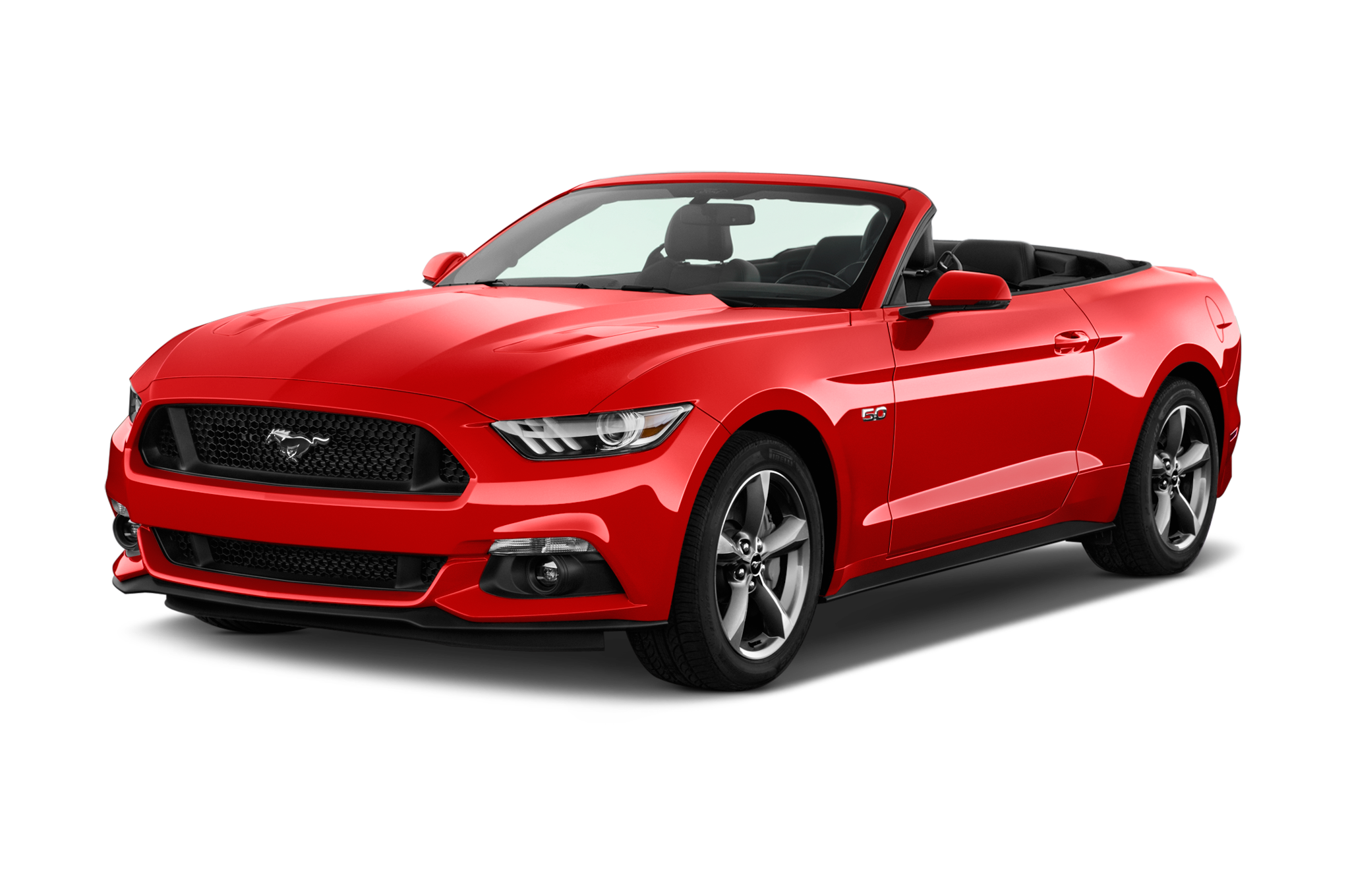 Download PNG image - Red Ford Mustang Convertible Car Transparent PNG 