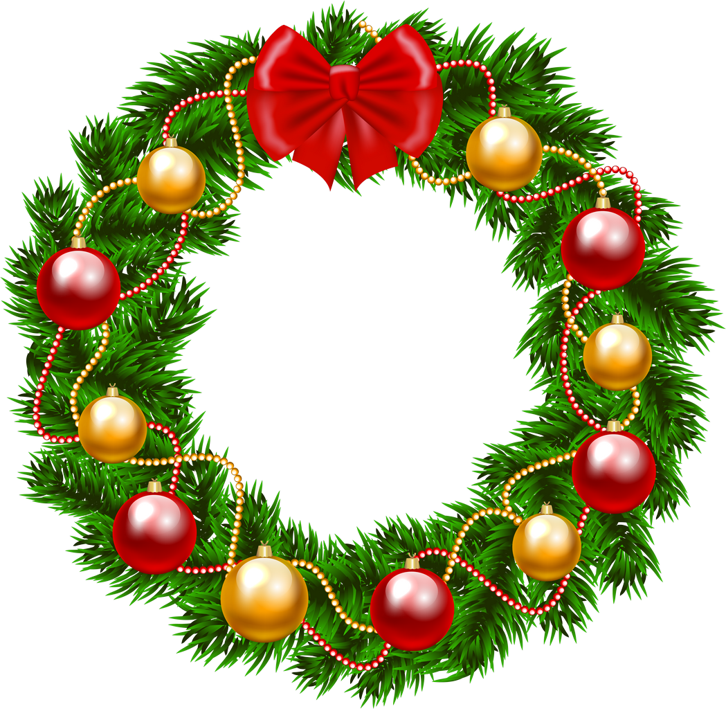 Download PNG image - Christmas Wreath PNG Isolated Transparent Picture 