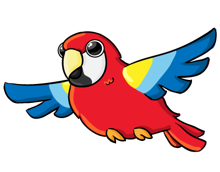 Download PNG image - Cute Parrot PNG Clipart 