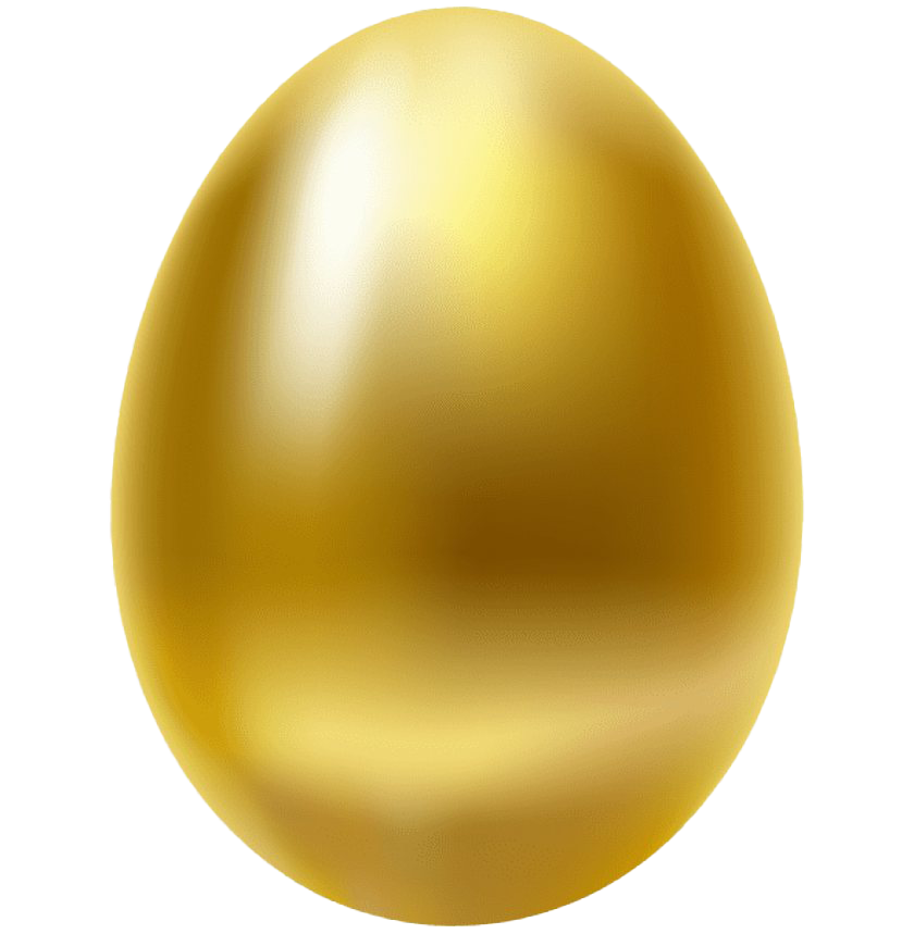 Download PNG image - Golden Easter Egg PNG Pic 