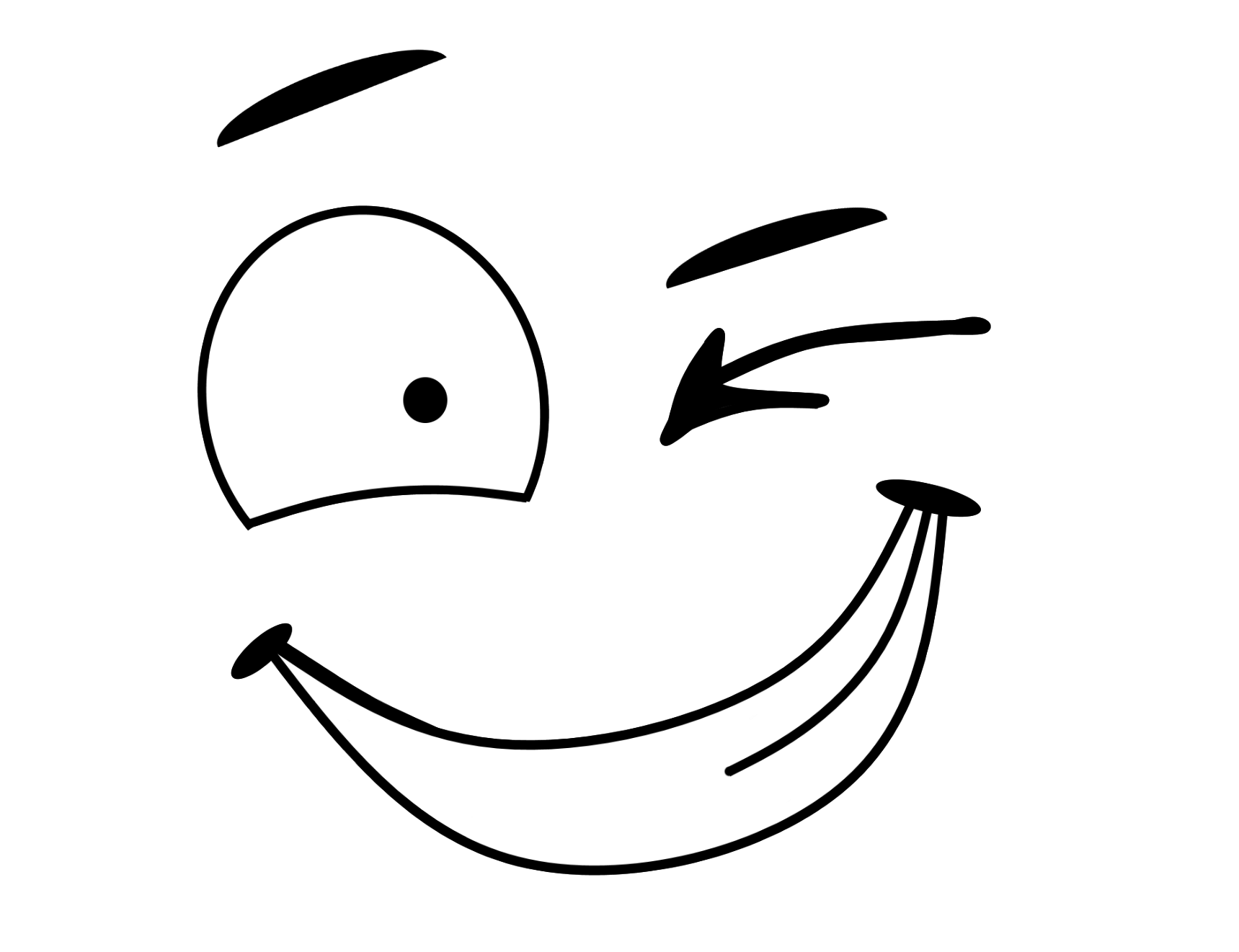 Download PNG image - Outline Face Art Emoji PNG File 