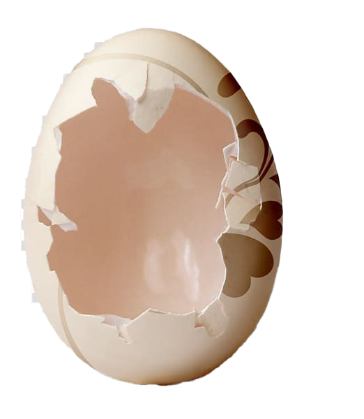 Download PNG image - Plain Cracked Easter Egg PNG Transparent Image 
