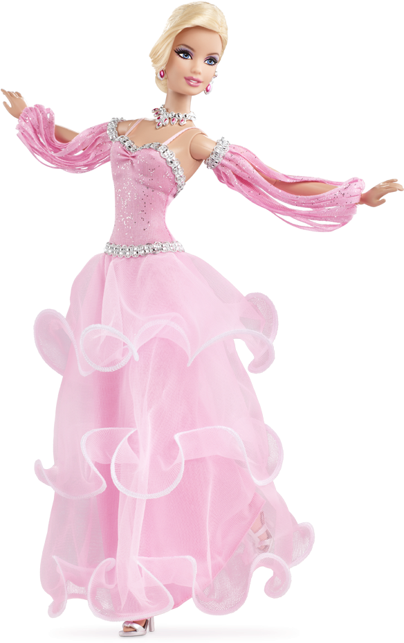 Download PNG image - Barbie Doll Pink Dress PNG 