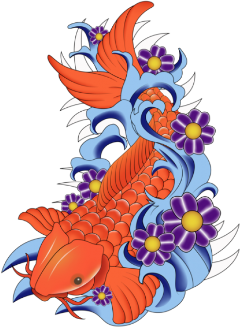 Download PNG image - Golden Koi Fish Background PNG 