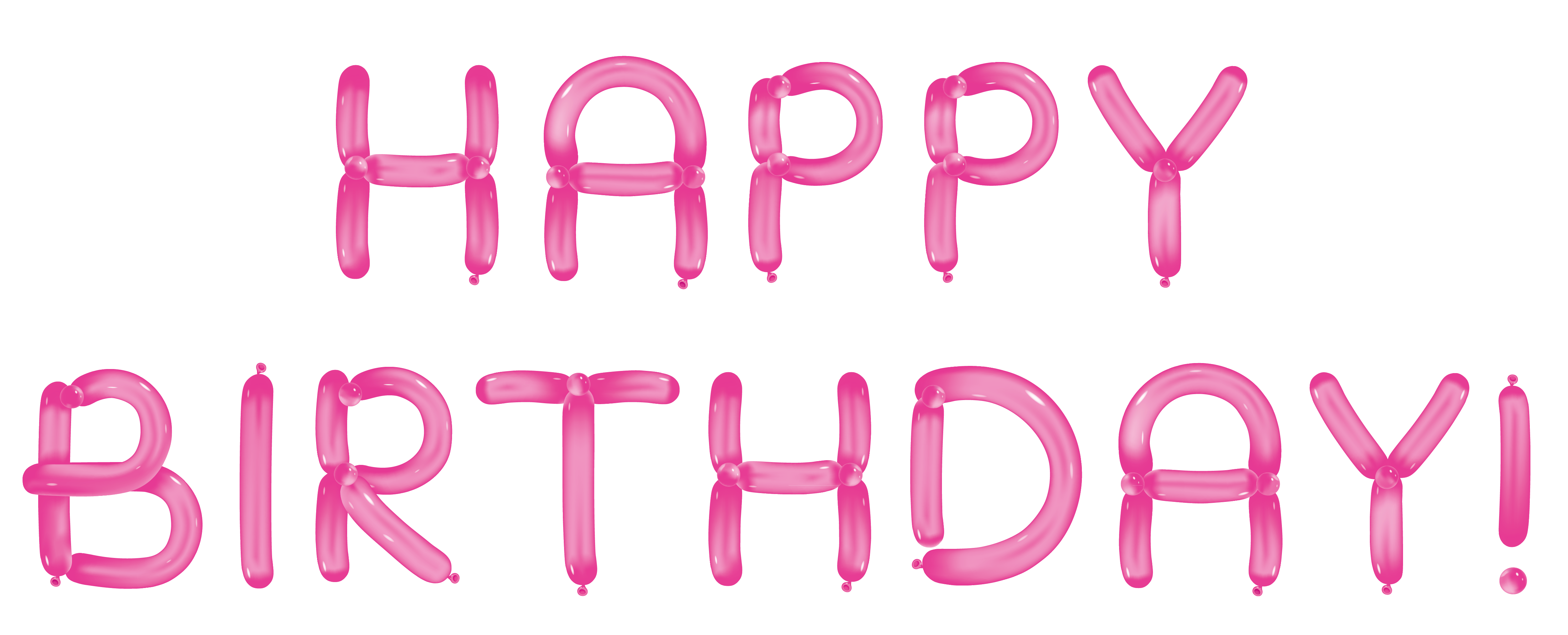 Download PNG image - Happy Birthday Pink Text Transparent PNG 
