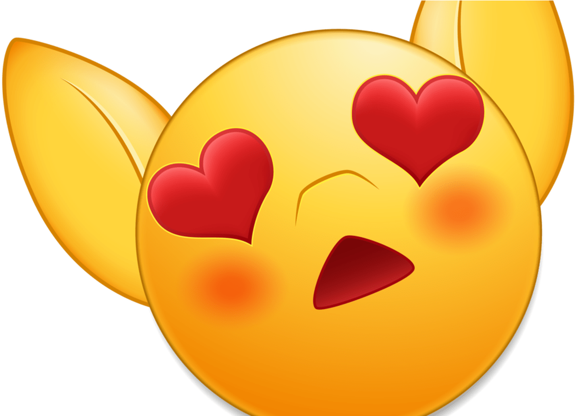Download PNG image - Heart Eye Emoji PNG Isolated Pic 
