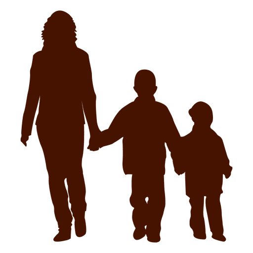 Download PNG image - Kids Silhouette PNG Pic 
