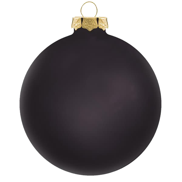 Download PNG image - Single Black Christmas Ball PNG Transparent Image 