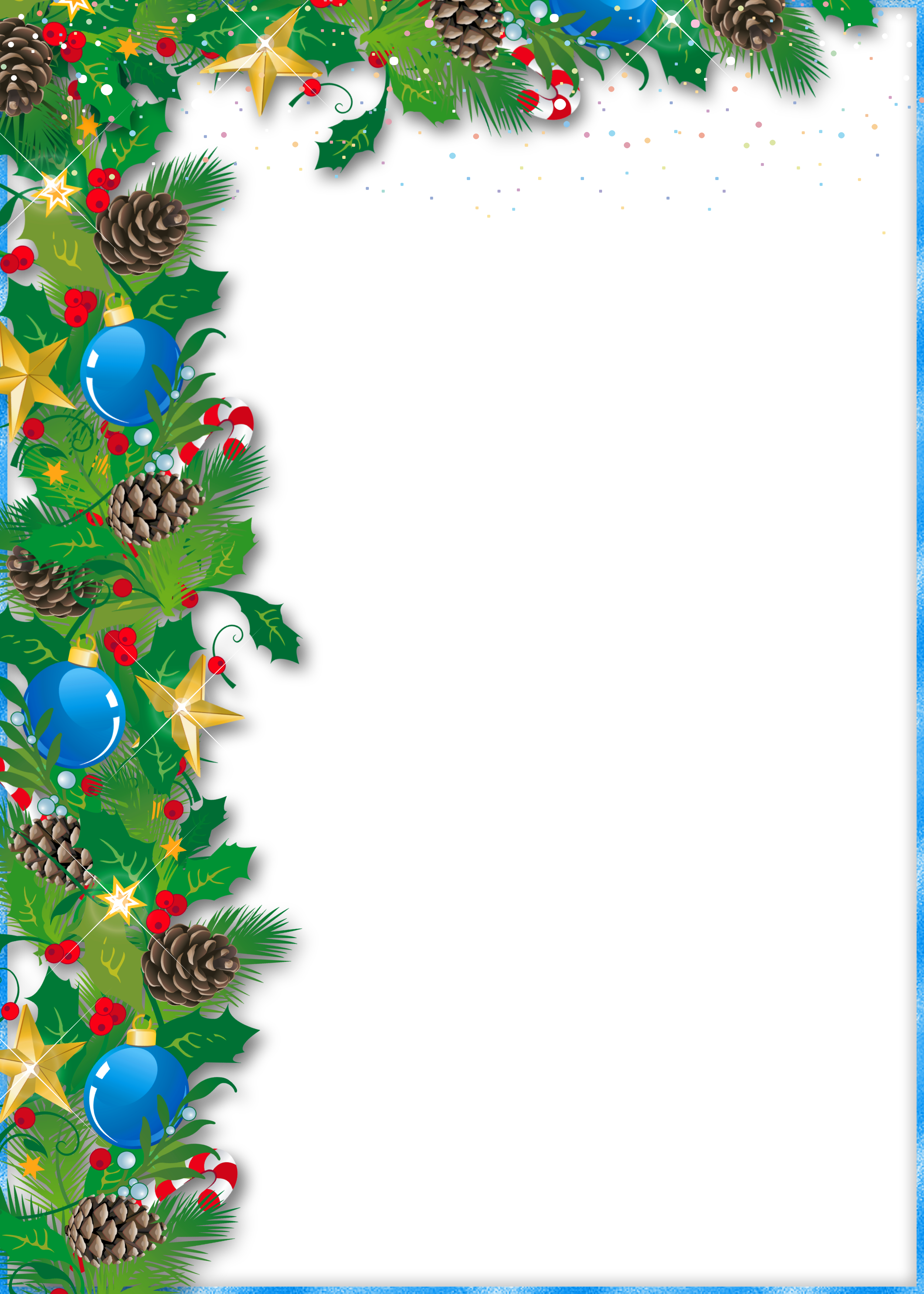 Download PNG image - Christmas Ornaments Frame PNG HD 