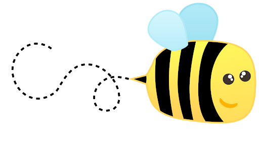 Download PNG image - Clipart Bee Trail Path PNG 