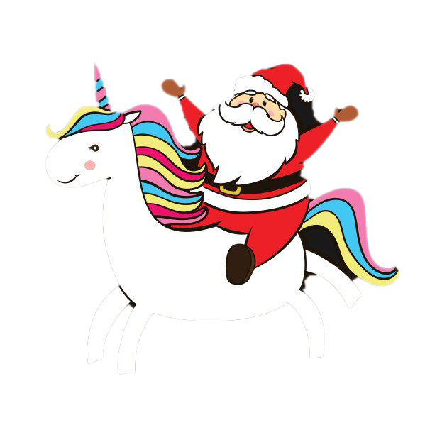 Download PNG image - Santa On Unicorn PNG Photos 