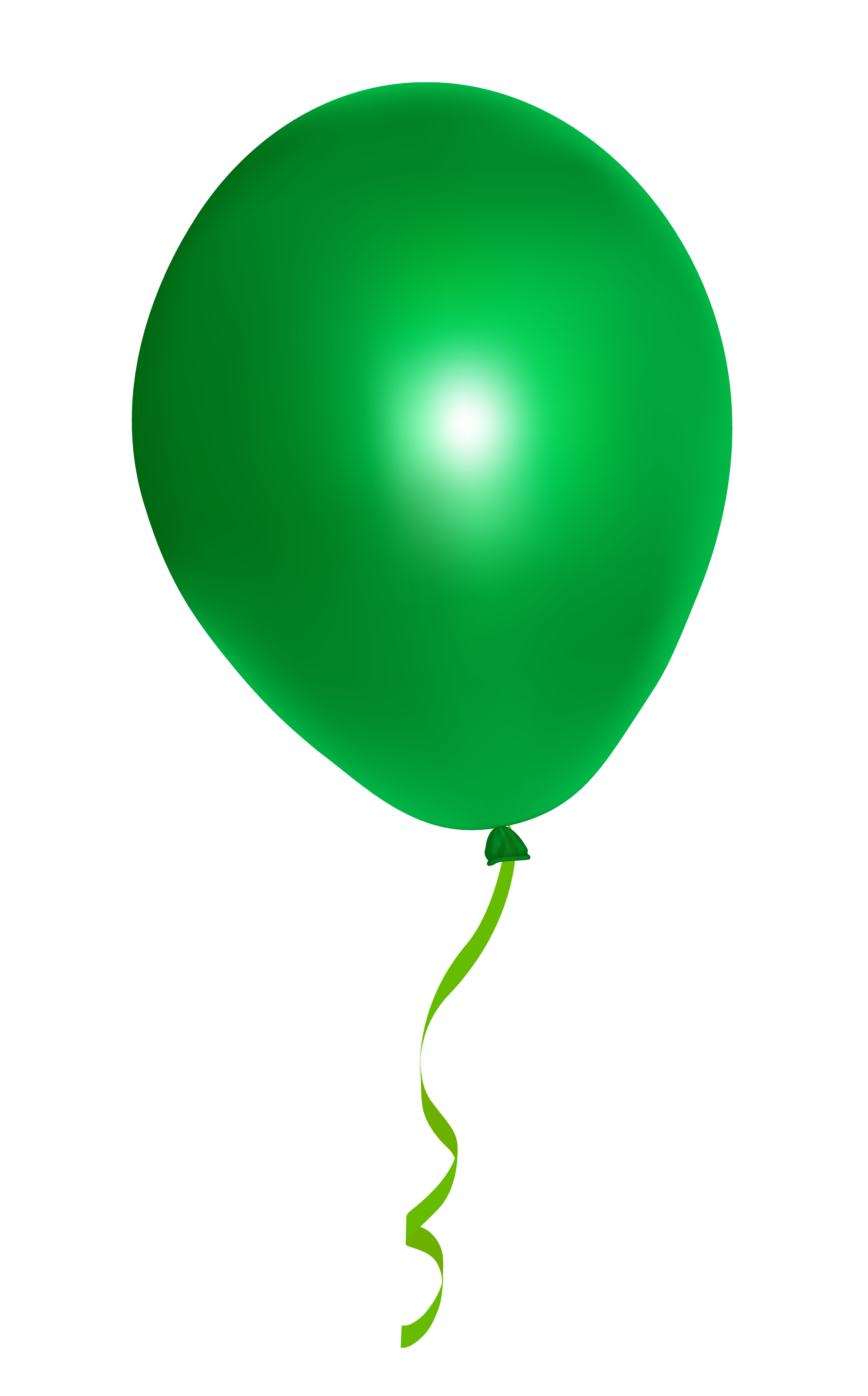 Download PNG image - Glossy Green Balloon PNG Clipart 