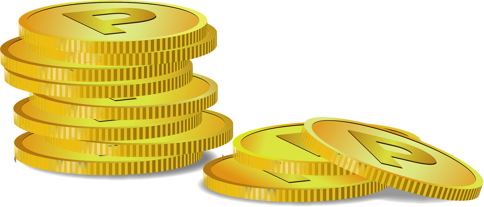 Download PNG image - Money Golden Coins Stack PNG File 