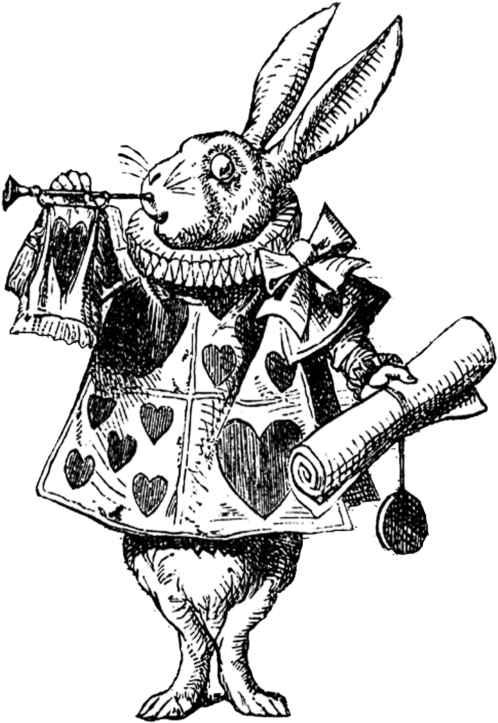 Download PNG image - Alice In Wonderland Rabbit PNG Clipart 