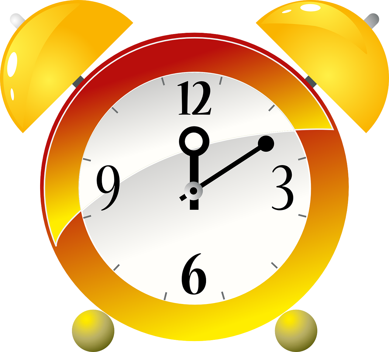 Download PNG image - Analog Alarm Clock PNG Transparent Image 