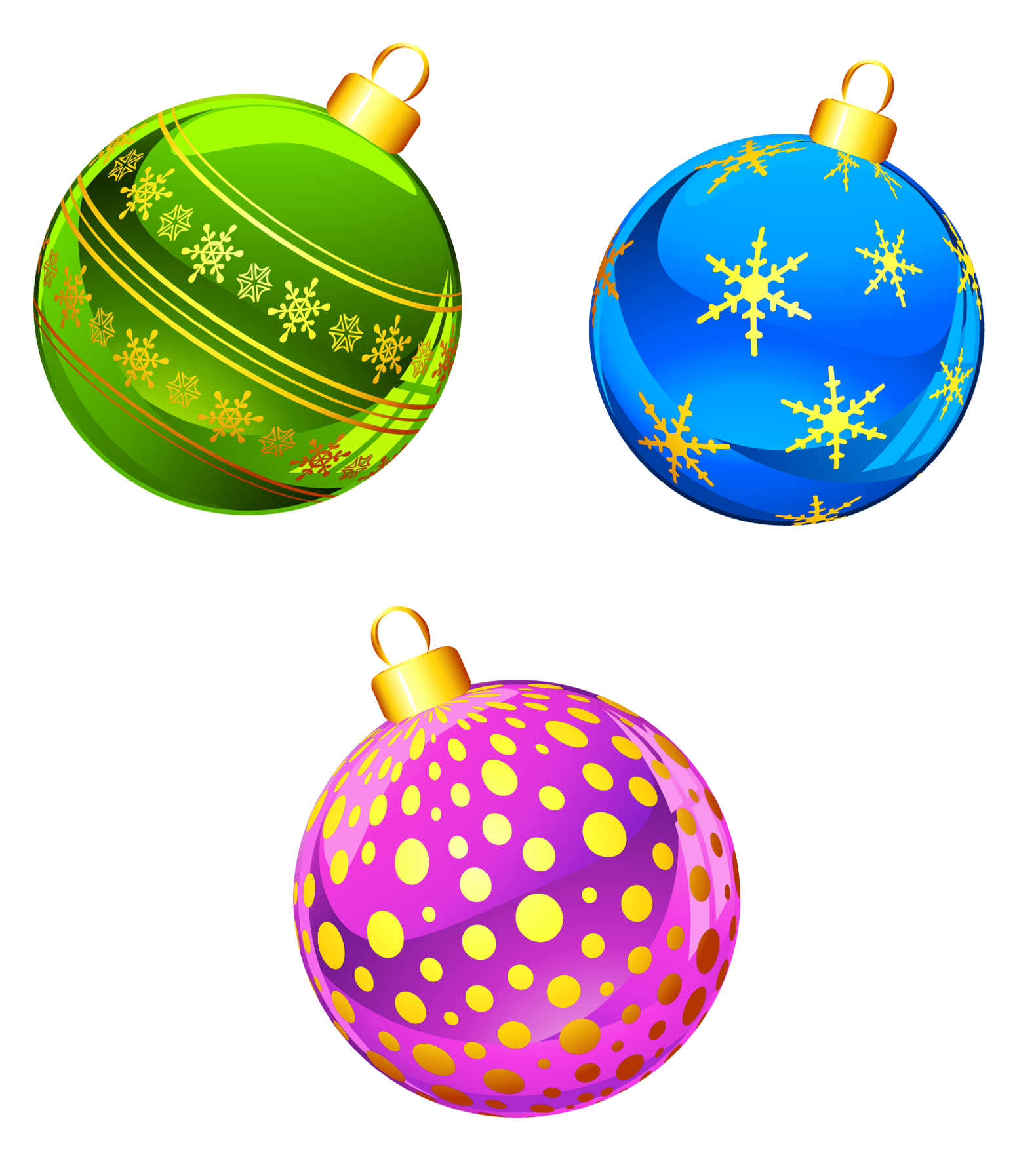 Download PNG image - Colorful Christmas Ornaments PNG HD 
