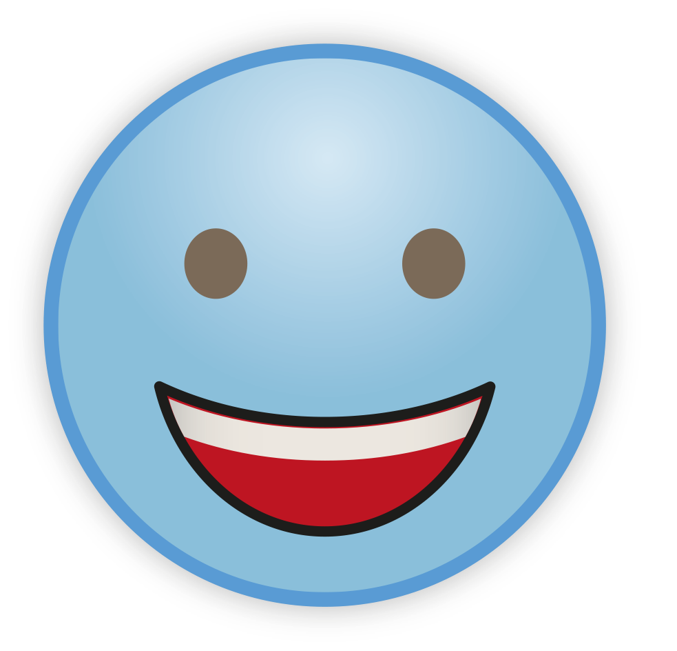 Download PNG image - Cute Sky Blue Emoji PNG Clipart 