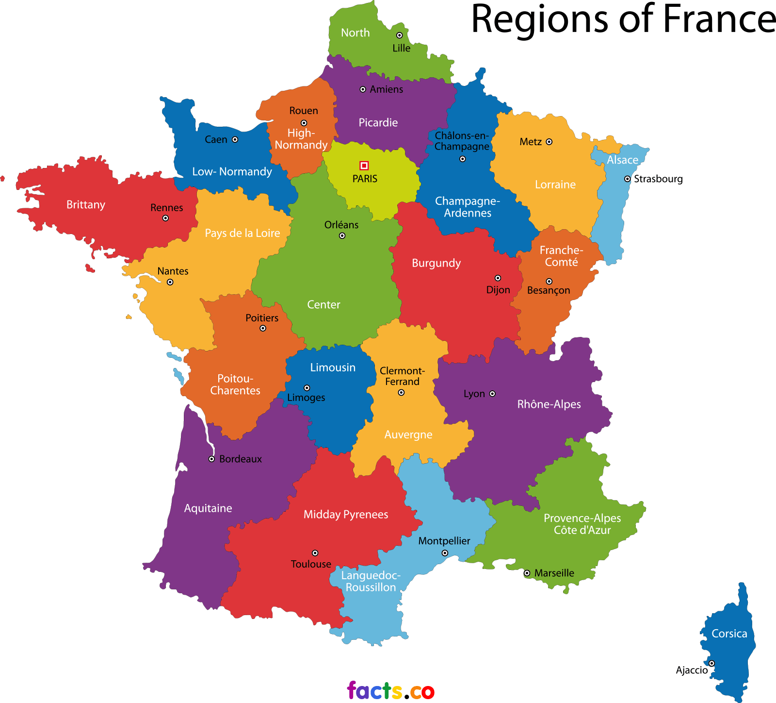 Download PNG image - France Map Region PNG Pic 