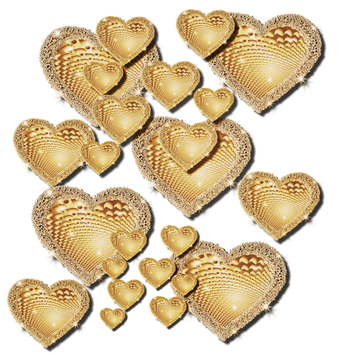 Download PNG image - Glitter Gold Heart Transparent PNG 