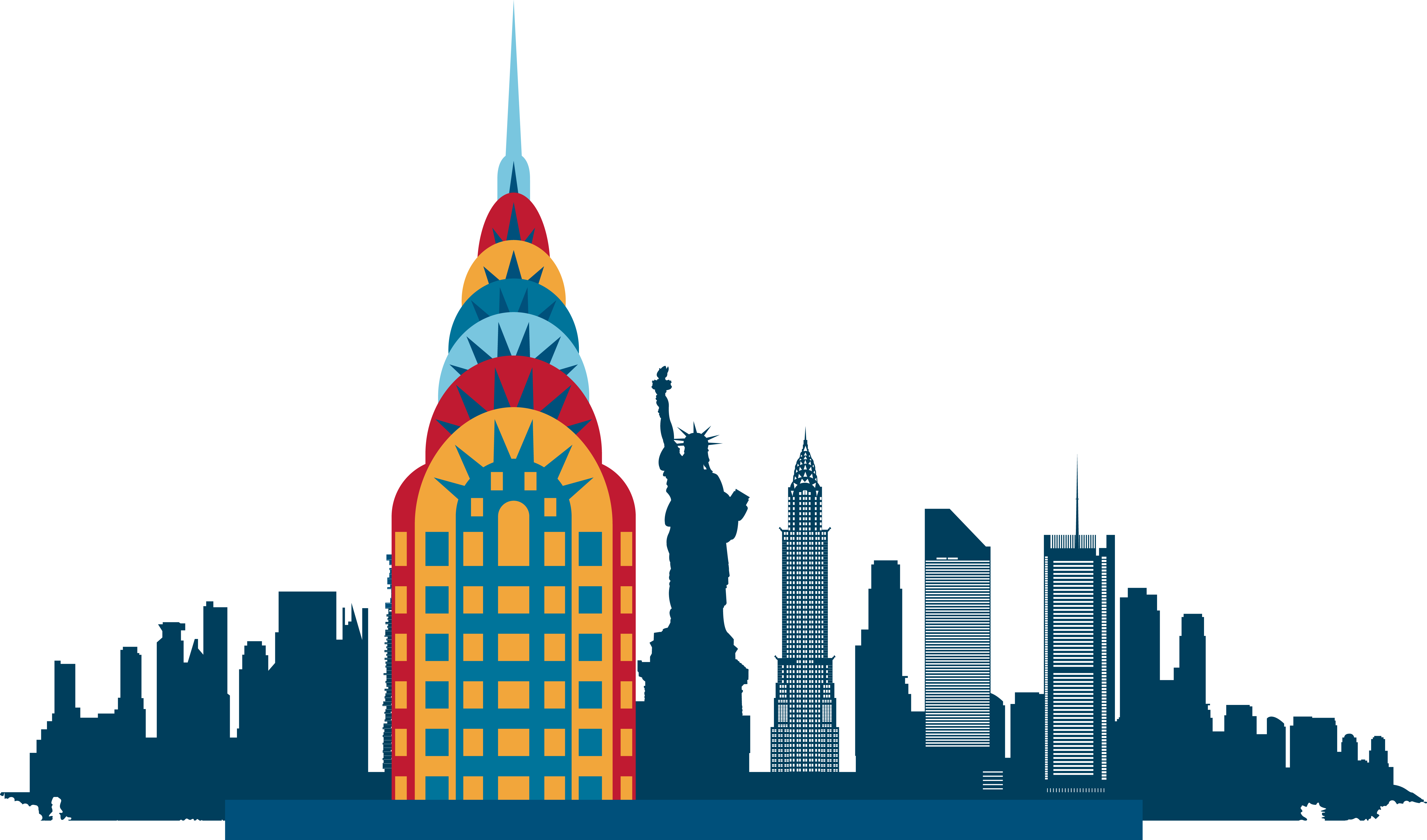 Download PNG image - New York Skyline Tower Transparent PNG 