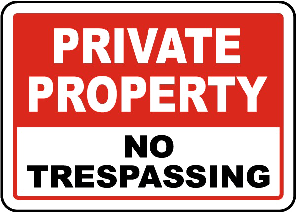 Download PNG image - No Trespassing Sign PNG Pic 