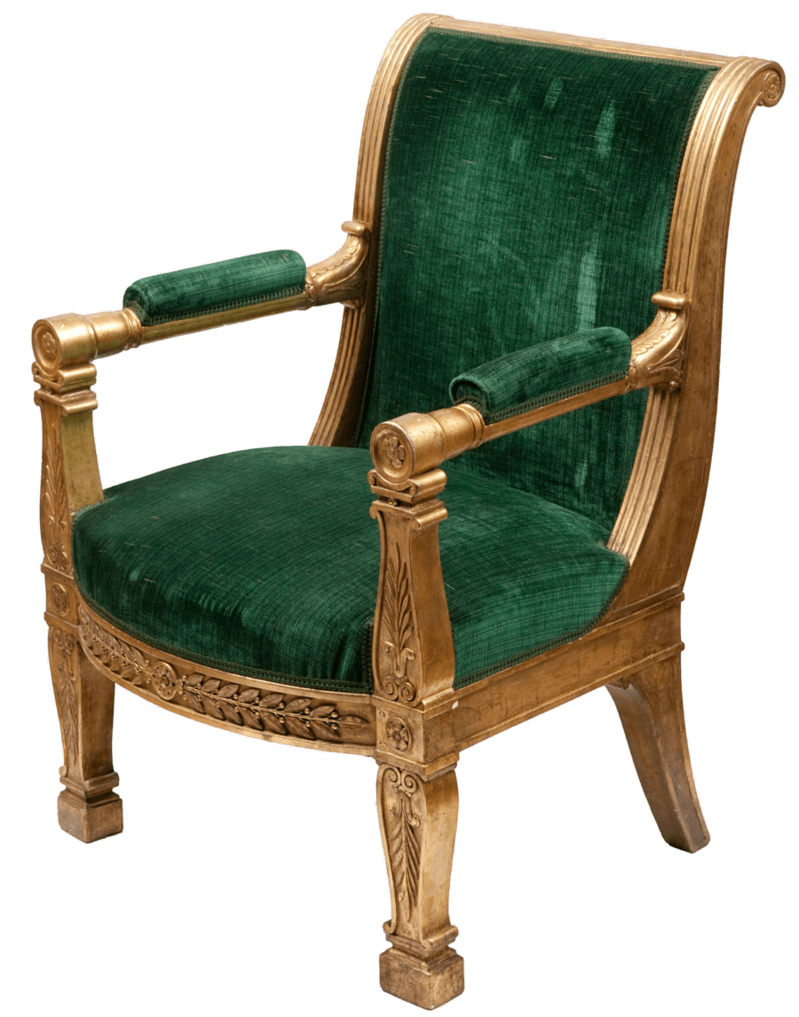 Download PNG image - Armchair Green Vintage PNG HD 