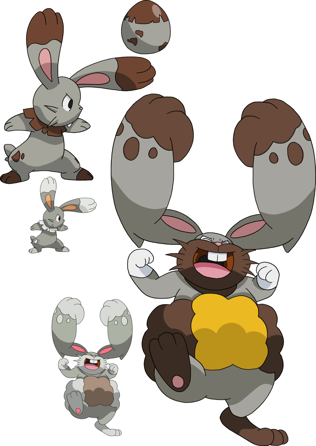 Download PNG image - Bunnelby Pokemon PNG Isolated Pic 