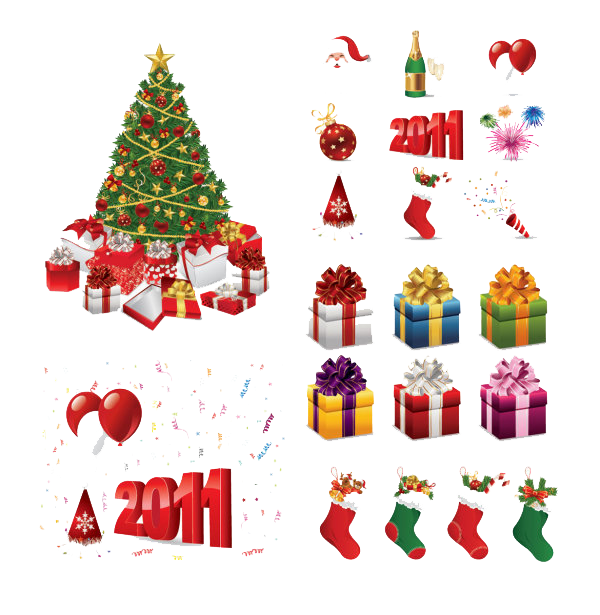 Download PNG image - Christmas Elements PNG HD 