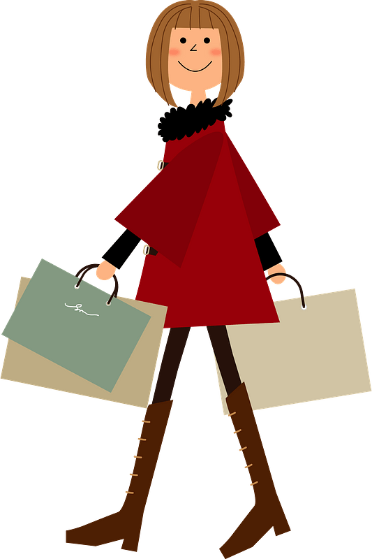 Download PNG image - Smiling Girl Holding Shopping Bag PNG 