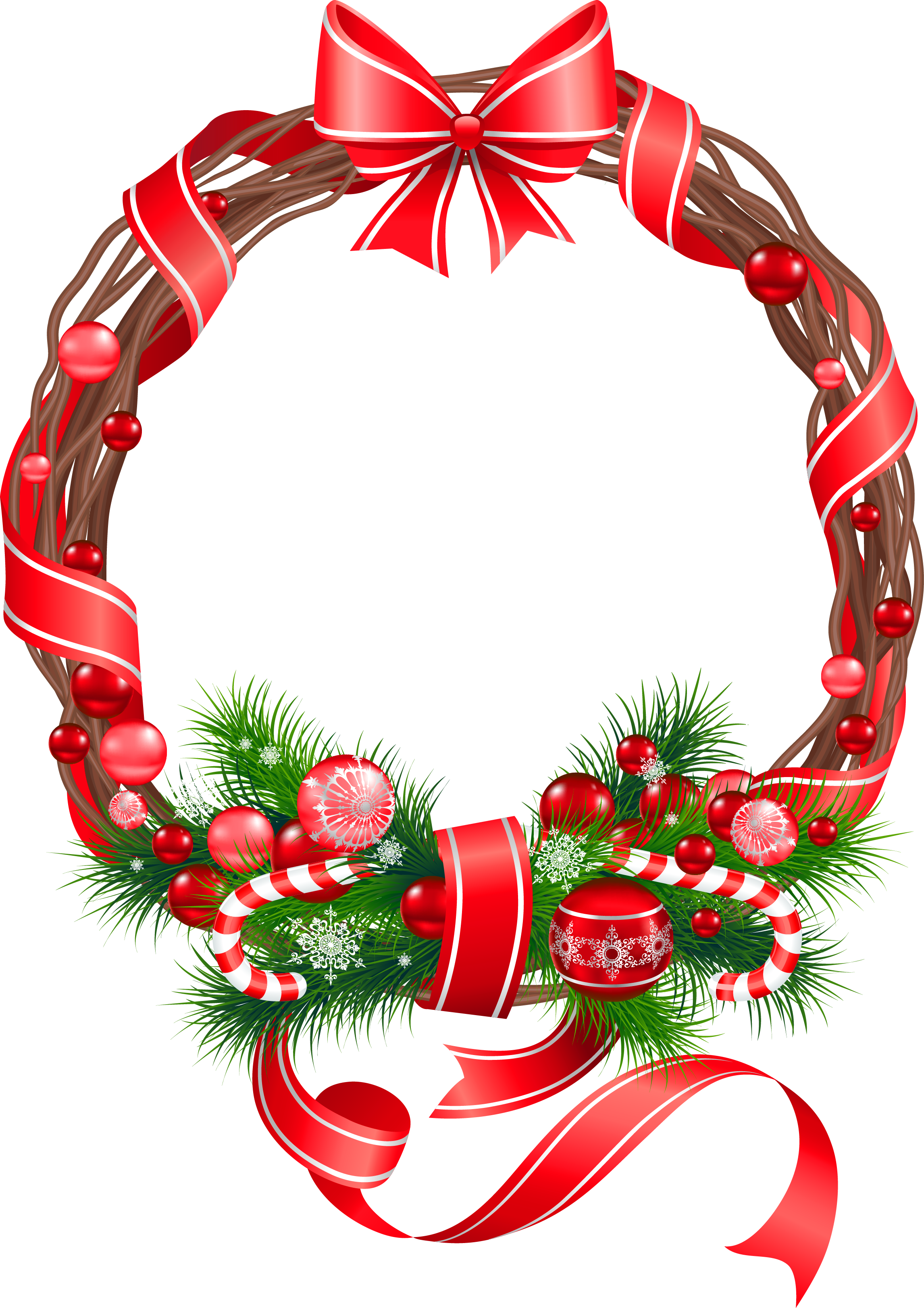 Download PNG image - Christmas Wreath PNG Isolated HD 
