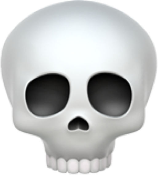 Download PNG image - Emoji Skull PNG Clipart 