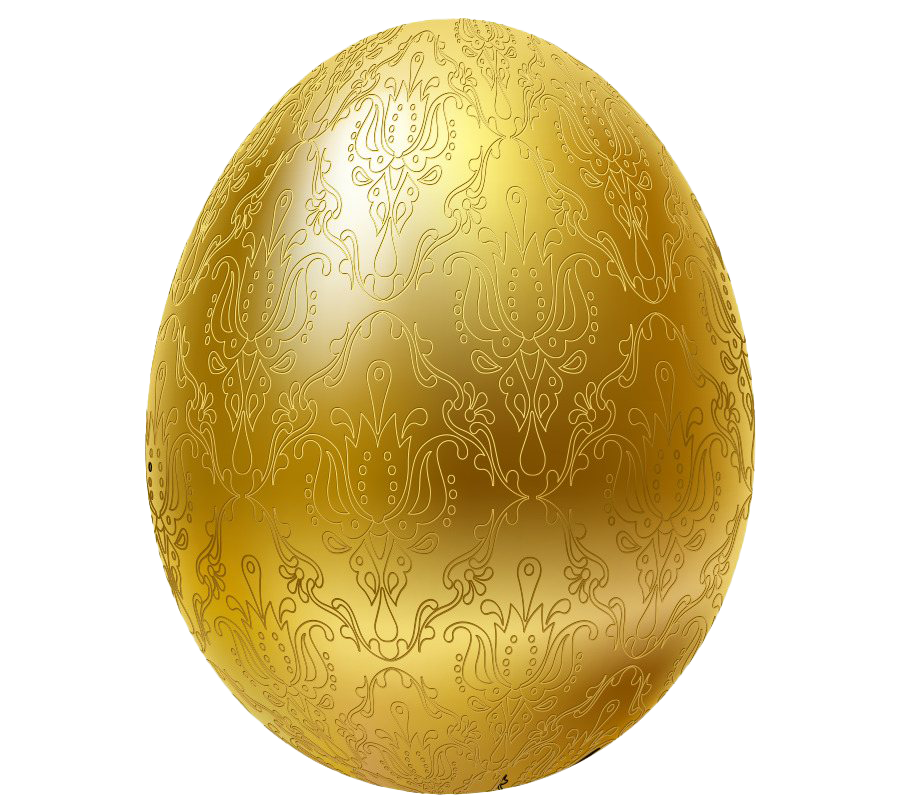 Download PNG image - Gold Easter Egg PNG Pic 
