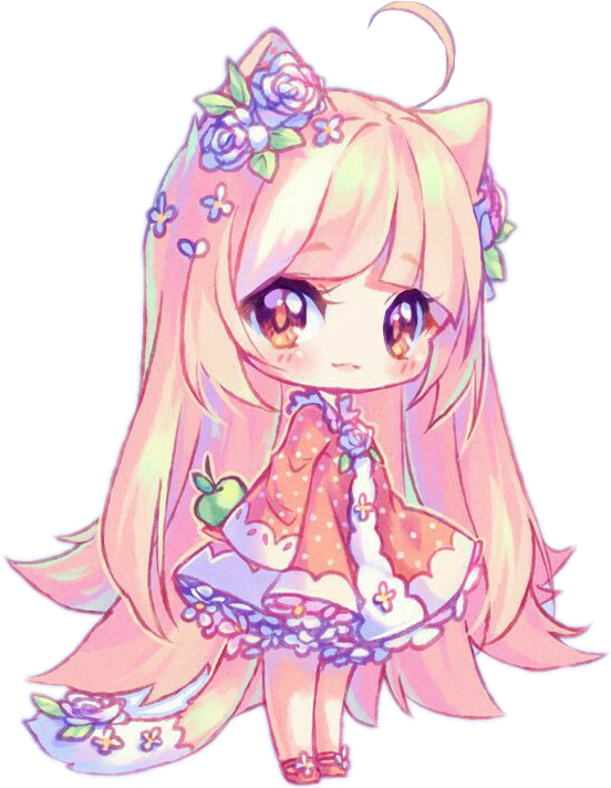 Download PNG image - Pastel Anime Girl PNG Pic 